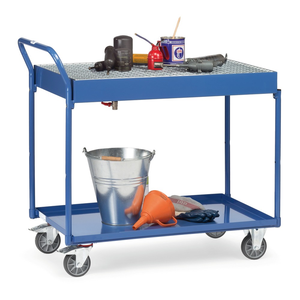 Productafbeelding nr. 3: Tafelwagen fetra® met oliedichte lekbakken, rooster en aftapkraan