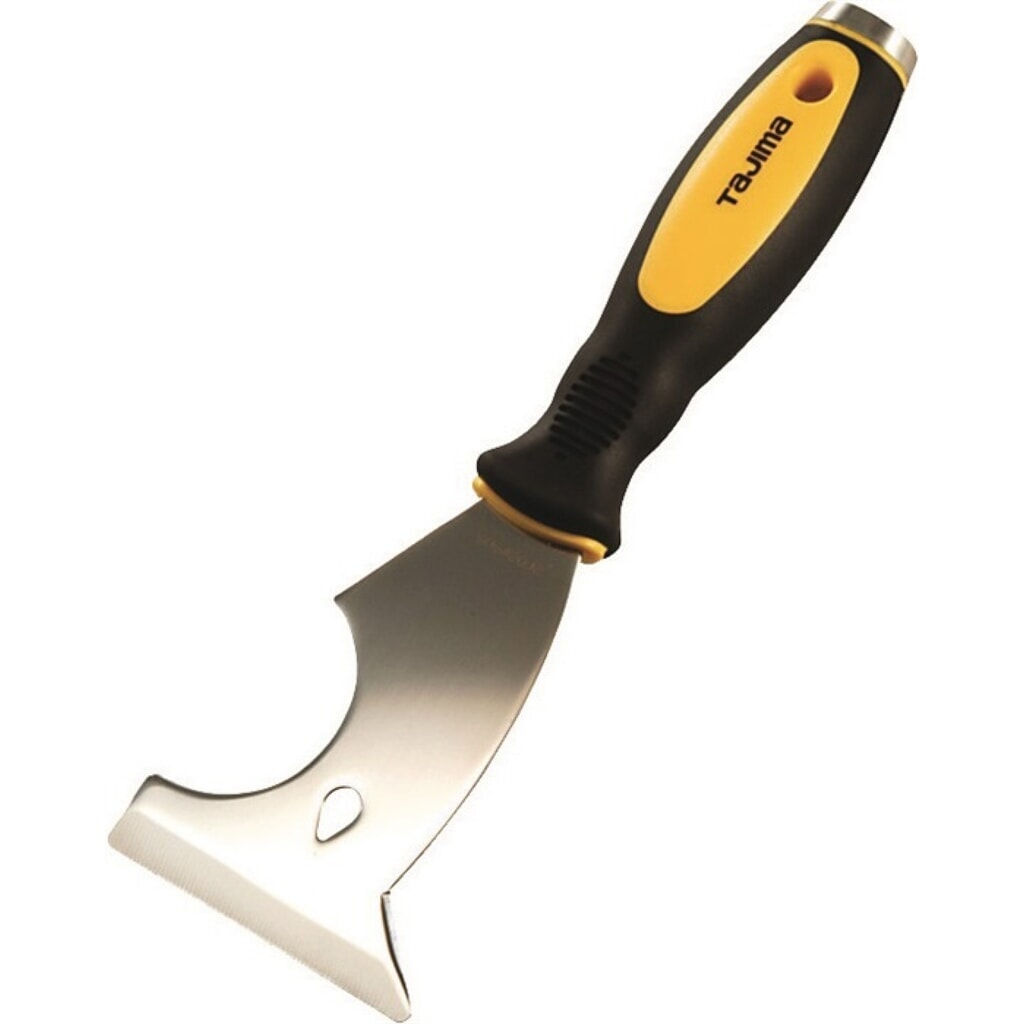 TAJIMA Multifunktionsspachtel B.75mm VA m.Multifunktionsklinge 2-K-Griff Produktabbildung: TAJIMA Multifunktionsspachtel B.75mm VA m.Multifunktionsklinge 2-K-Griff