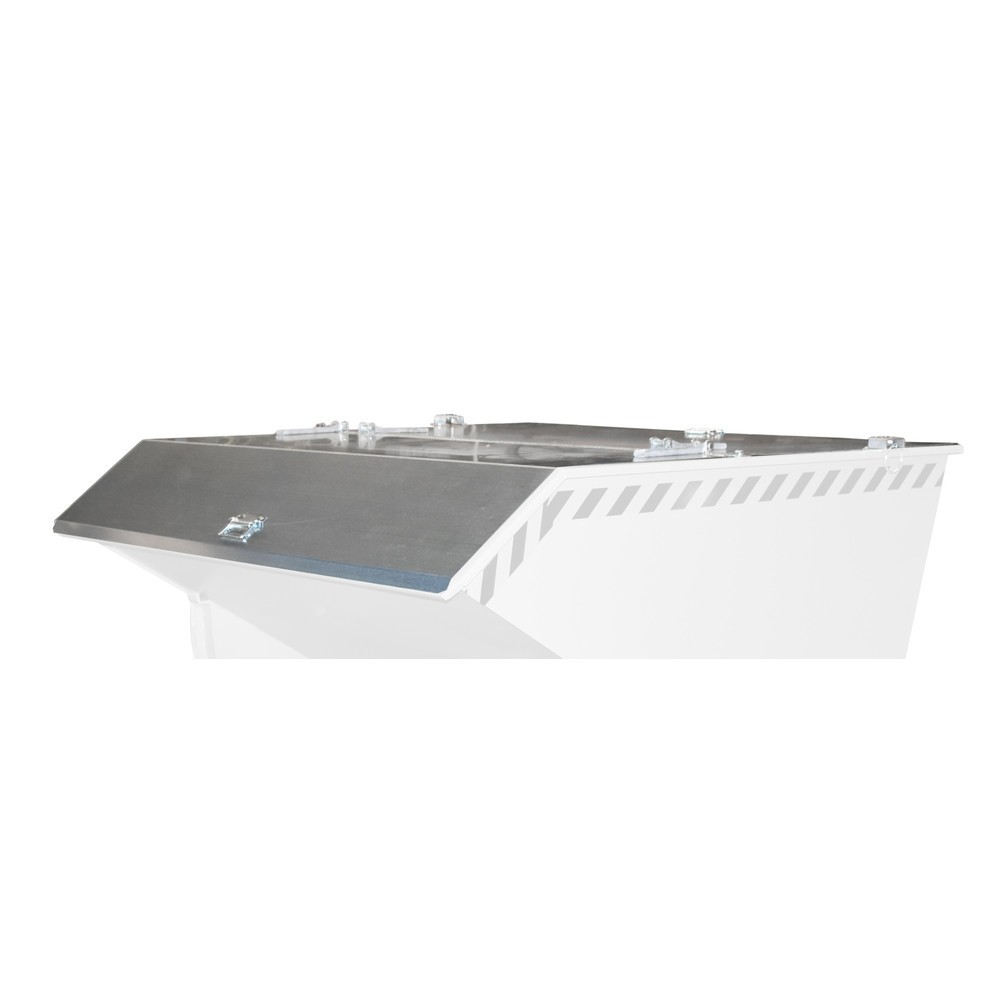 Imagen del producto: Tapa para recipiente de vuelco Bauer® con mecanismo rodante Premium, forma constructiva profunda, volumen 0,3 m³