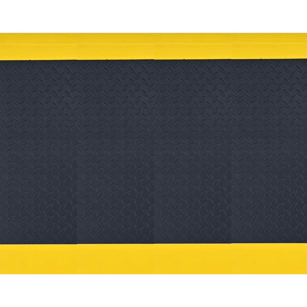 N° de l'image du produit 4 : Steinbock® Anti-Ermüdungsmatte ErgoSoft, Rautenmuster, 2-lagig, BxL 600 x 1.000 mm, schwarz/gelb