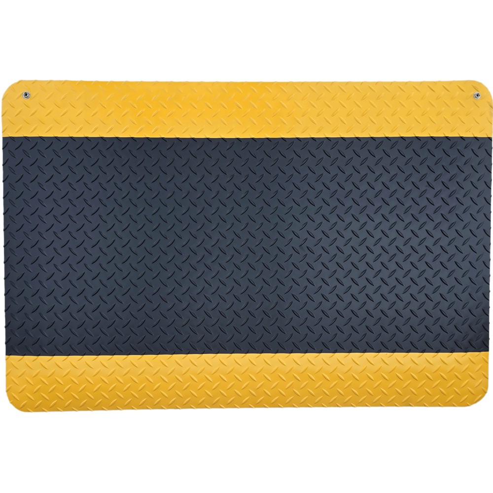N° de l'image du produit 2 : Tapis anti-fatigue ESD ErgoSoft Strong Steinbock®, sculptures en losange, double épaisseur, l x L 600 x 1 000 mm, noir/jaune