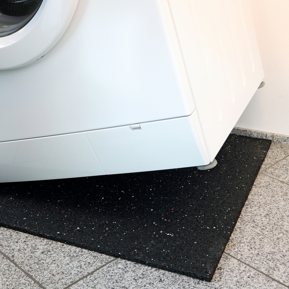 N° de l'image du produit 4 : Tapis anti-vibrations en caoutchouc, L x P 600 x 600 mm