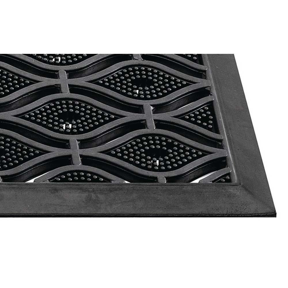 N° de l'image du produit 2 : Paillasson, L 450 x l 750 x E 15 mm, noir caoutchouc