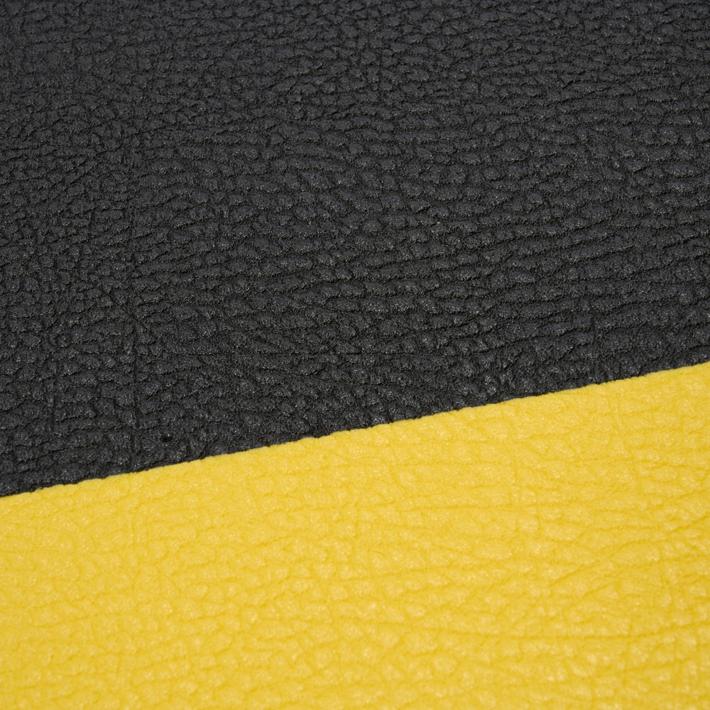 Immagine del prodotto n. 4: Tappetino defaticante HEMMDAL ErgoSoft Classic, strutturato, monostrato, LaxLu 900 x 1.500 mm, nero/giallo