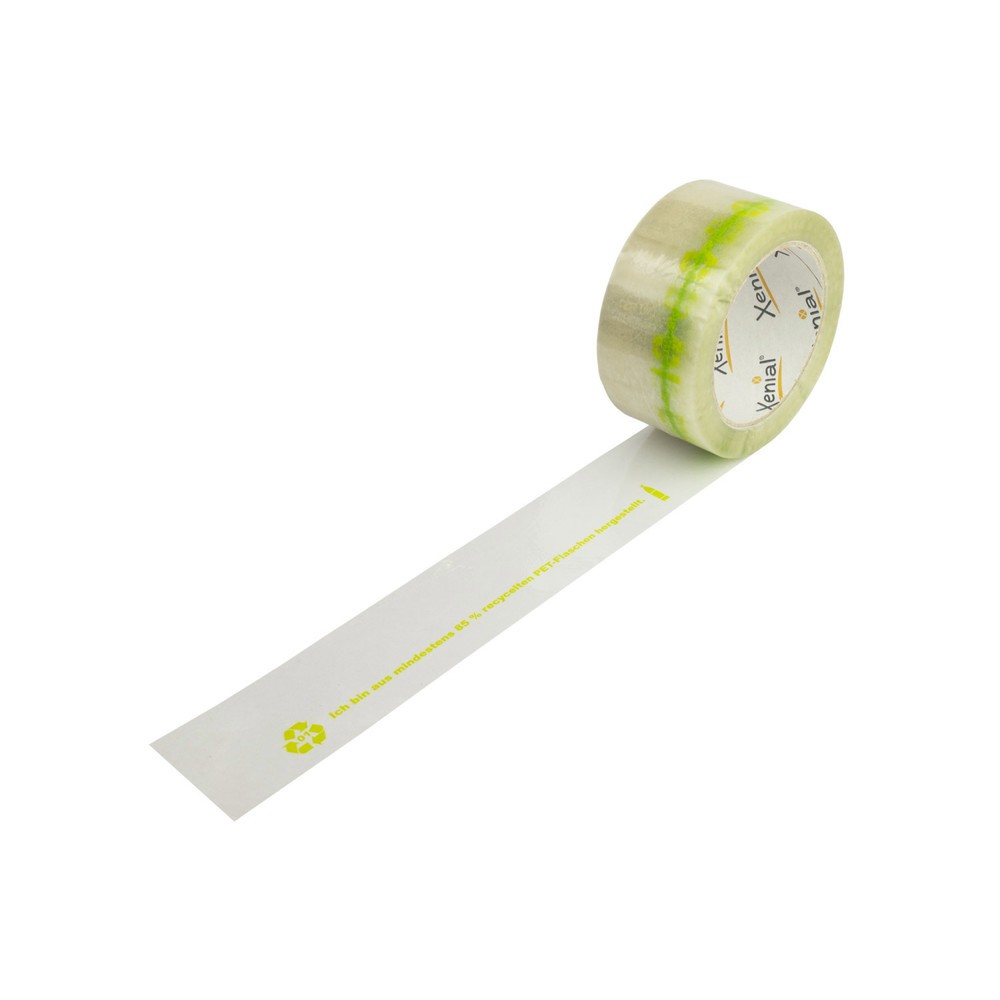 Zdjęcie produktu: Taśma recyklingowa PET Xenial®, 37 µ, szer. x dł. 50 mm x 100 mb, przezroczysta, 36 szt./opakowanie