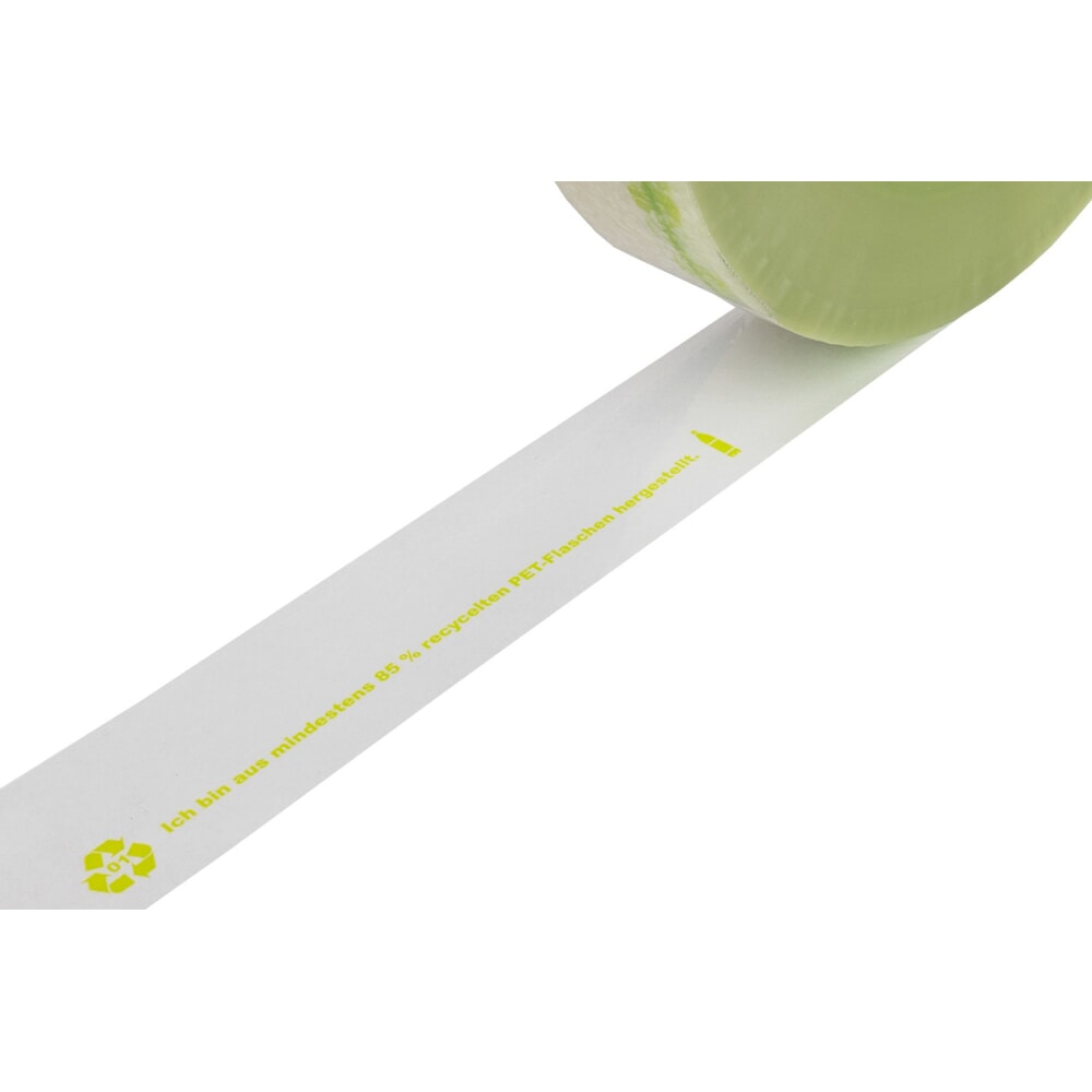 Zdjęcie produktu nr 2: Taśma recyklingowa PET Xenial®, 37 µ, szer. x dł. 75 mm x 100 mb, przezroczysta, 24 szt./opakowanie