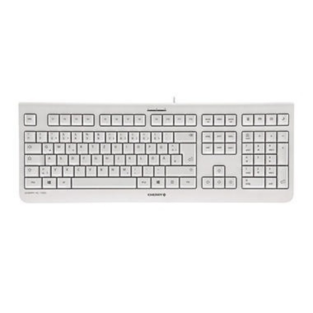 Produktabbildung: Cherry Tastatur KC1000 JK-0800DE-0 USB Flüsteranschlag weiß/grau