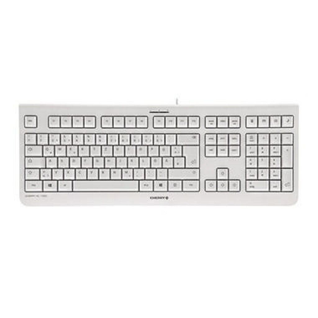 Produktabbildung: Cherry Tastatur KC1000 JK-0800DE-0 USB Flüsteranschlag weiß/grau