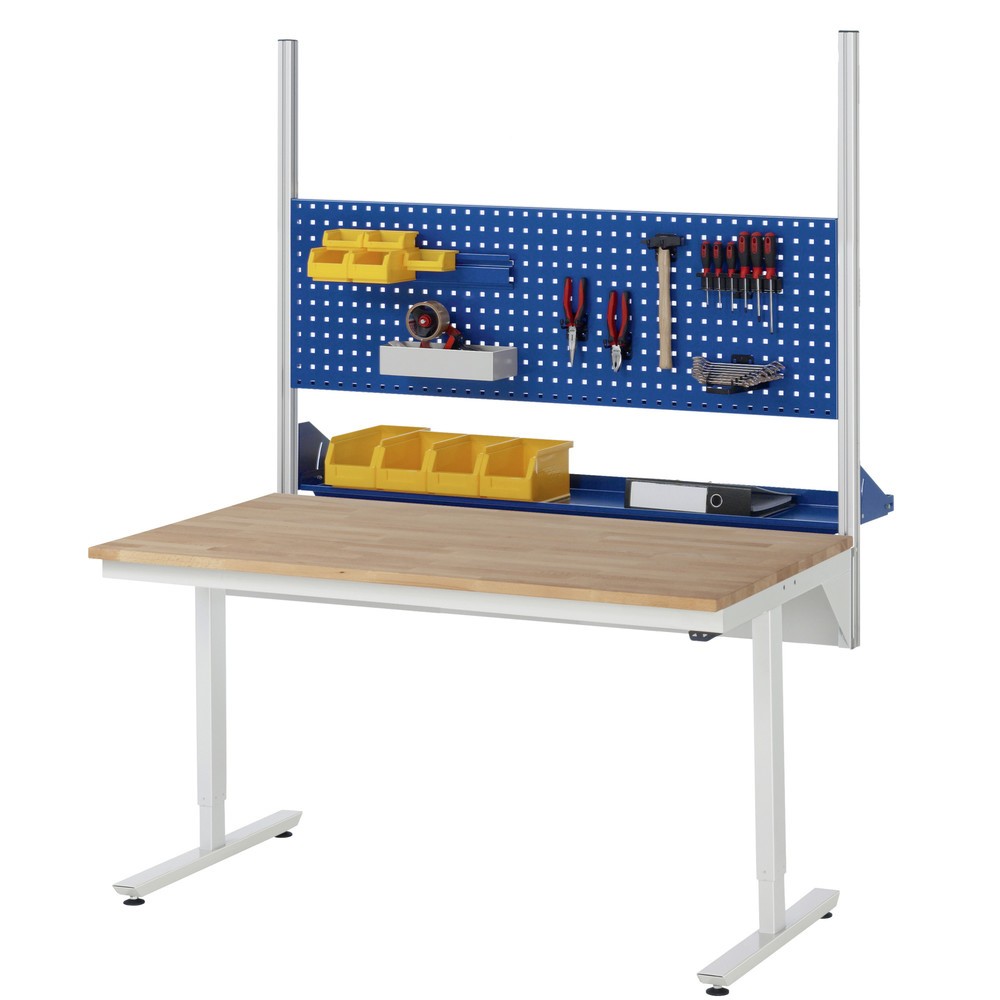 Immagine del prodotto n. 7: Tavolo da lavoro RAU regolabile in altezza elettricamente Serie adlatus 300, AxLxP 720-1.120 x 1.250 x 800 mm, piano di lavoro rivestito in lamiera d'acciaio inox