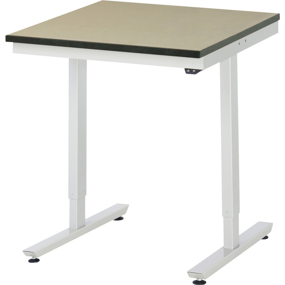 Immagine del prodotto: Tavolo da lavoro RAU regolabile in altezza elettricamente Serie adlatus 300, AxLxP 720-1.120 x 750 x 800 mm, piano di lavoro in MDF