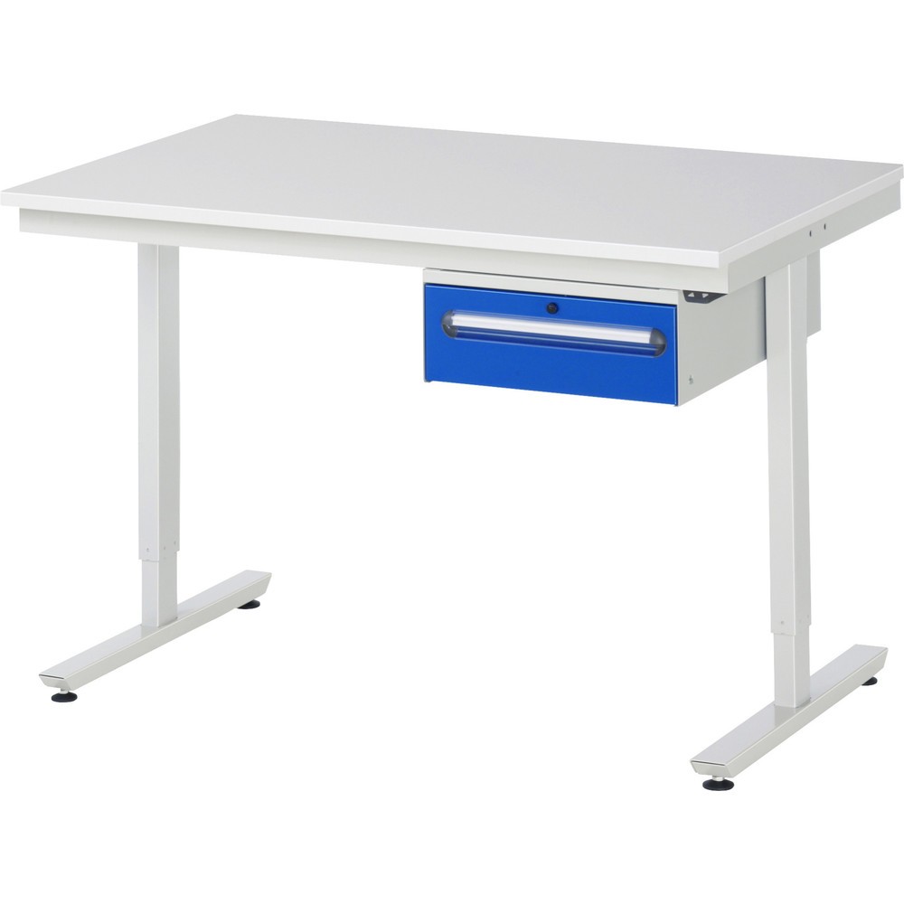 Immagine del prodotto n. 9: Tavolo da lavoro RAU regolabile in altezza elettricamente Serie adlatus 300, AxLxP 720-1.120 x 2.000 x 800 mm, piano di lavoro rivestito in melamina