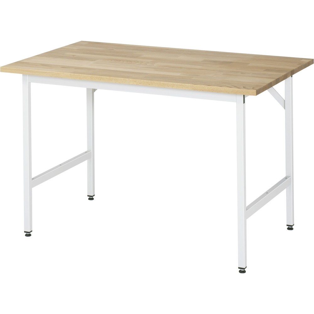 Immagine del prodotto n. 1: Tavolo da lavoro RAU regolabile in altezza serie JERRY, AxLxP 800-850 x 1.250 x 800 mm, piano di lavoro in faggio massiccio