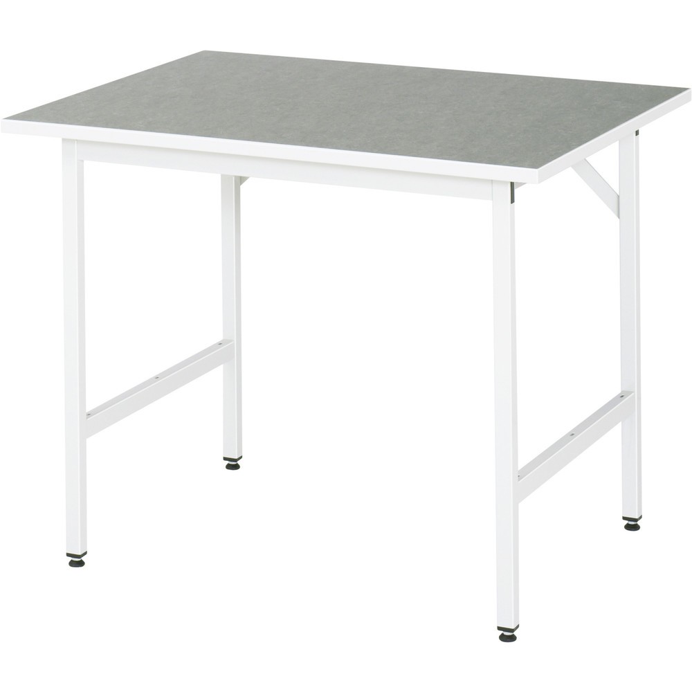 Immagine del prodotto: Tavolo da lavoro RAU regolabile in altezza serie JERRY, AxLxP 800-850 x 1.000 x 800 mm, piano di lavoro con rivestimento universale/in linoleum