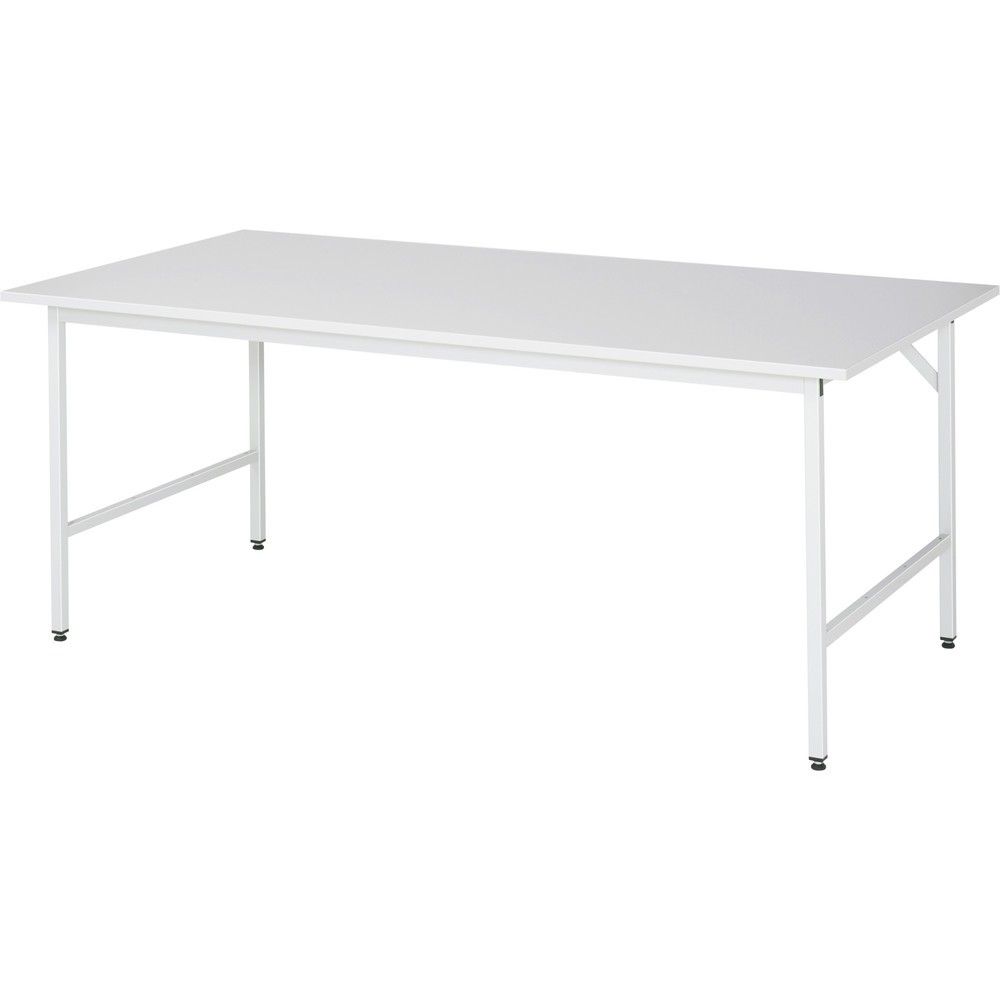 Immagine del prodotto: Tavolo da lavoro RAU regolabile in altezza serie JERRY, AxLxP 800-850 x 2.500 x 1.000 mm, piano di lavoro con rivestimento in melamina