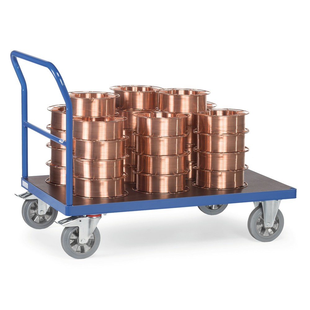 Číslo obrázka výrobku 2: Heavy-duty plošinový vozík fetra®, s riadidlami, ložná plocha Š x H 700 x 1.000 mm