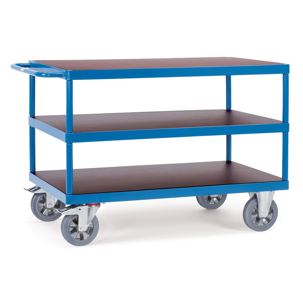Obrázok výrobku: Ťažký stolový vozík fetra®, nosnosť 1 200 kg, 3 úrovne 1 600 x 800 mm