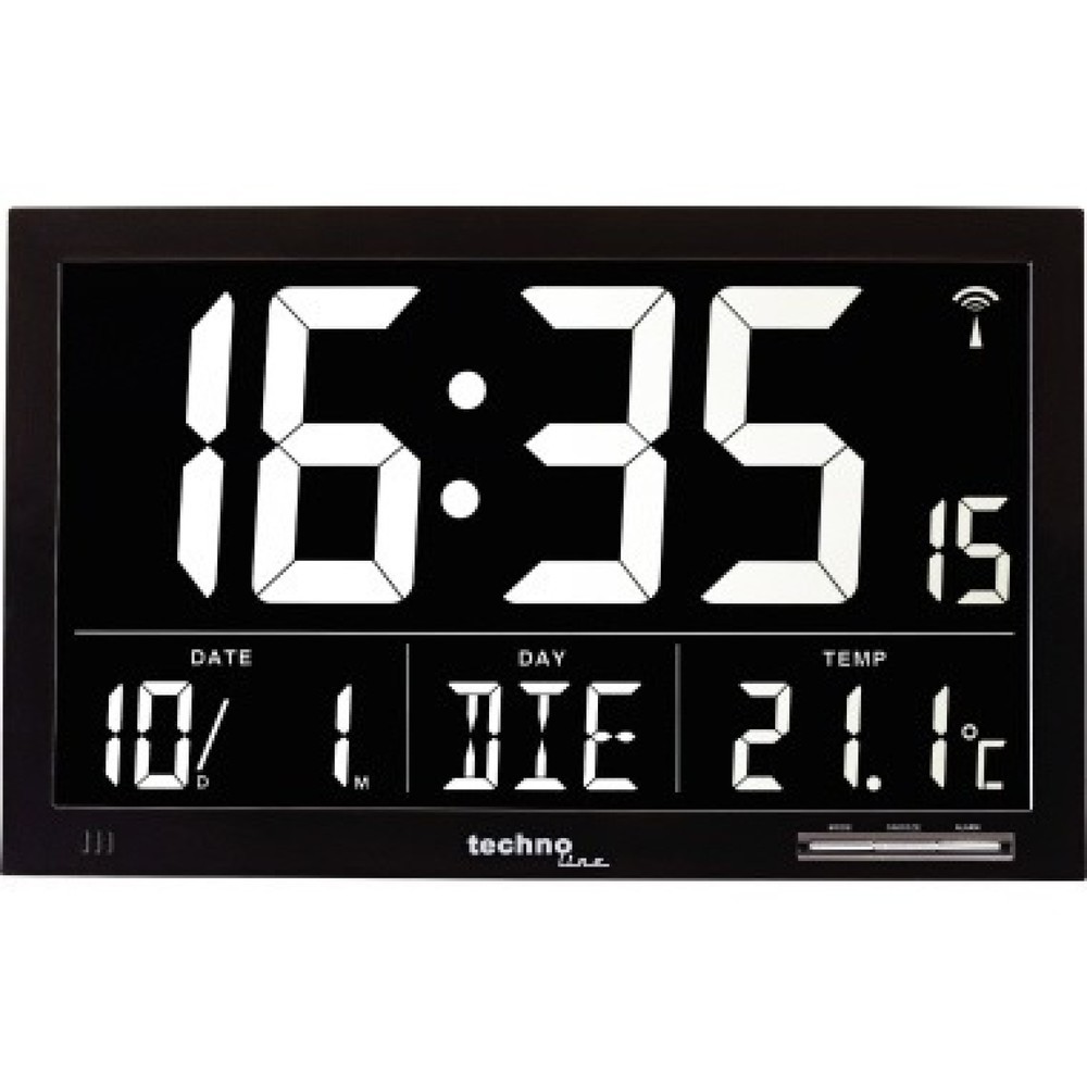 Produktabbildung Nr. 1: technoline Wanduhr WS 8007 digital Jumbo LCD