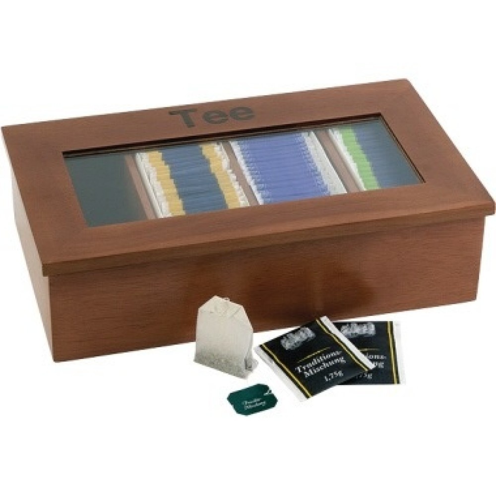 Produktabbildung: APS Teebox 11574 Holz rotbraun