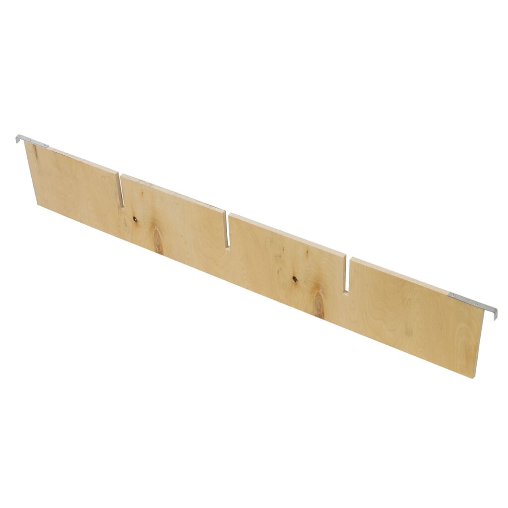 Teiler für Holzaufsatzrahmen, längs, 3 Fräsungen, LxBxH 1.160 x 12 x 190 mm Produktabbildung: Teiler für Holzaufsatzrahmen, längs, 3 Fräsungen, LxBxH 1.160 x 12 x 190 mm