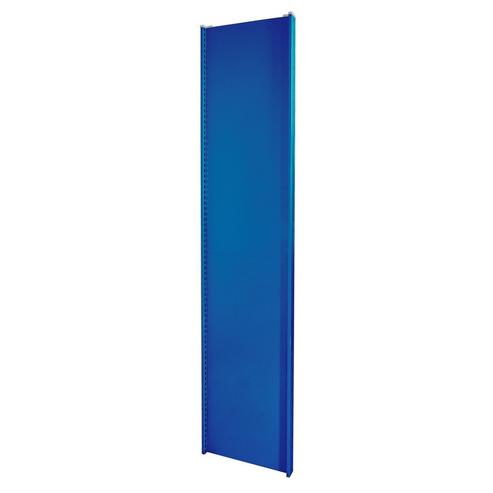 Immagine del prodotto: Telaio in lamiera piena con profilo a T MULTIplus per scaffalature a ripiani SCHULTE, blu genziana, premontato, HxD 2.000 x 500 mm