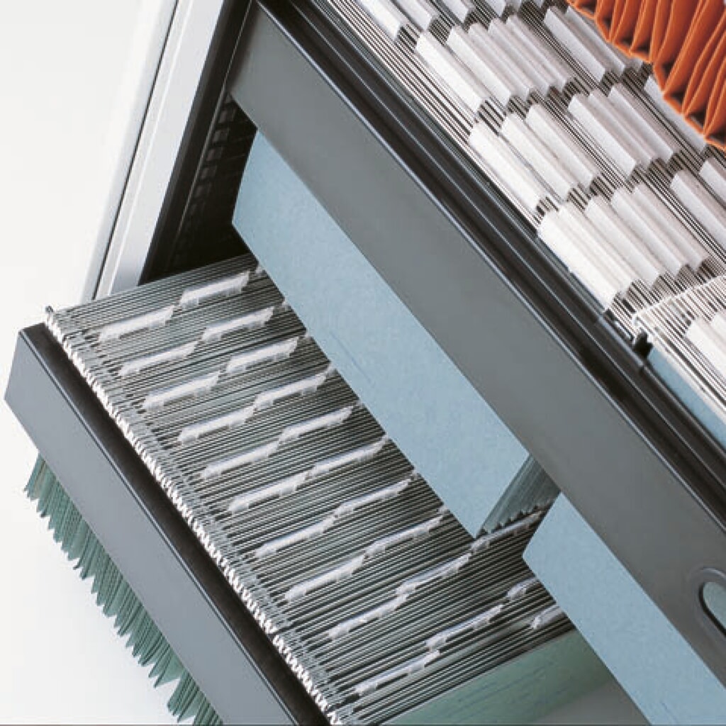 Teleskoprahmen für BISLEY Rollladenschrank, Breite 800 mm, schwarz Produktabbildung: Teleskoprahmen für BISLEY Rollladenschrank, Breite 800 mm, schwarz