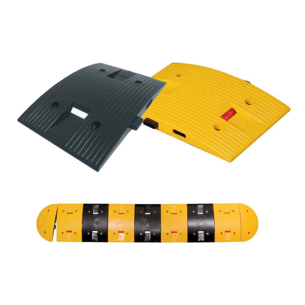 Produktabbildung: Temposchwelle aus PP, PVC-ummantelt, < 40 km/h, Grundelement, schwarz