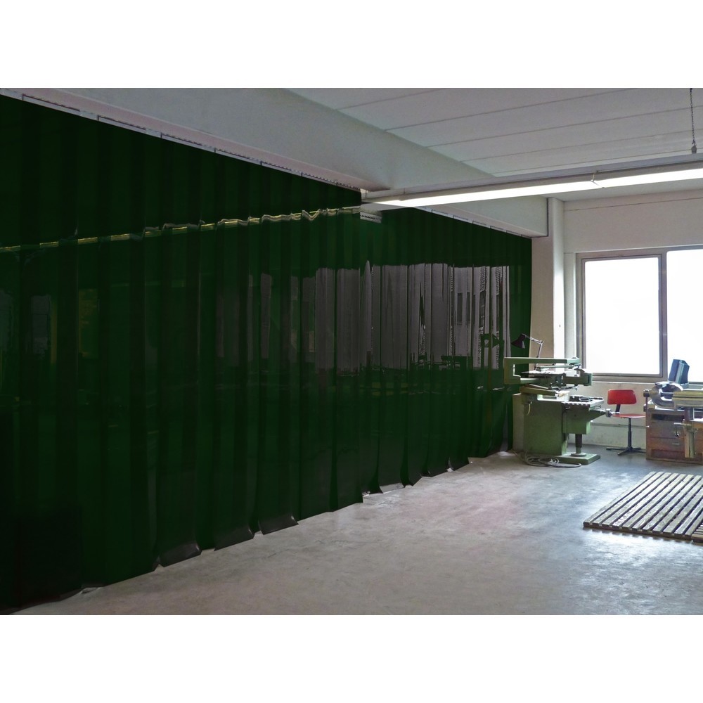 Immagine del prodotto: Tenda a lamelle protettiva per saldatura, strisce 2x 300 mm, sovrapposizione 54 mm, altezza 1.600 mm