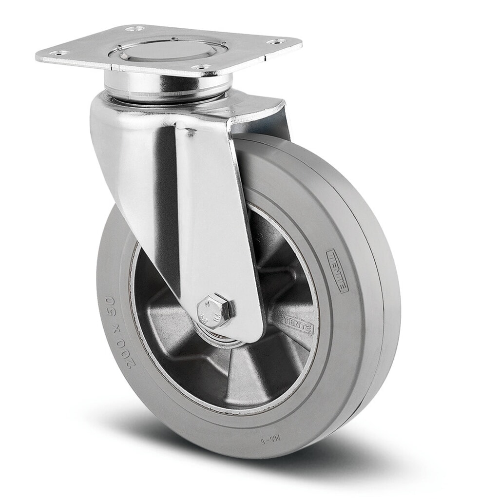 Produktabbildung: TENTE® Lenkrolle PU, Präzisionskugellager, Ø x Breite 200 x 50 mm, TK 600 kg
