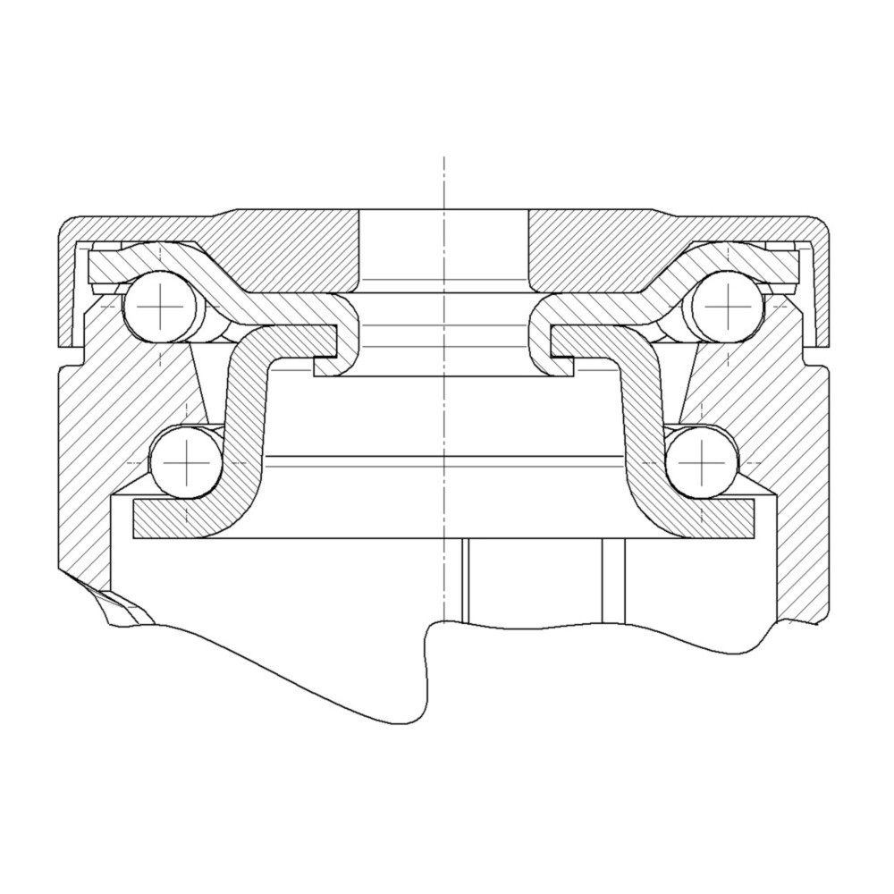 Produktabbildung Nr. 2: TENTE® Lenkrolle TPE, Präzisionskugellager, Kunststoff-Gehäuse, Totalfeststeller, Ø x Breite 100 x 50 mm, TK 100 kg