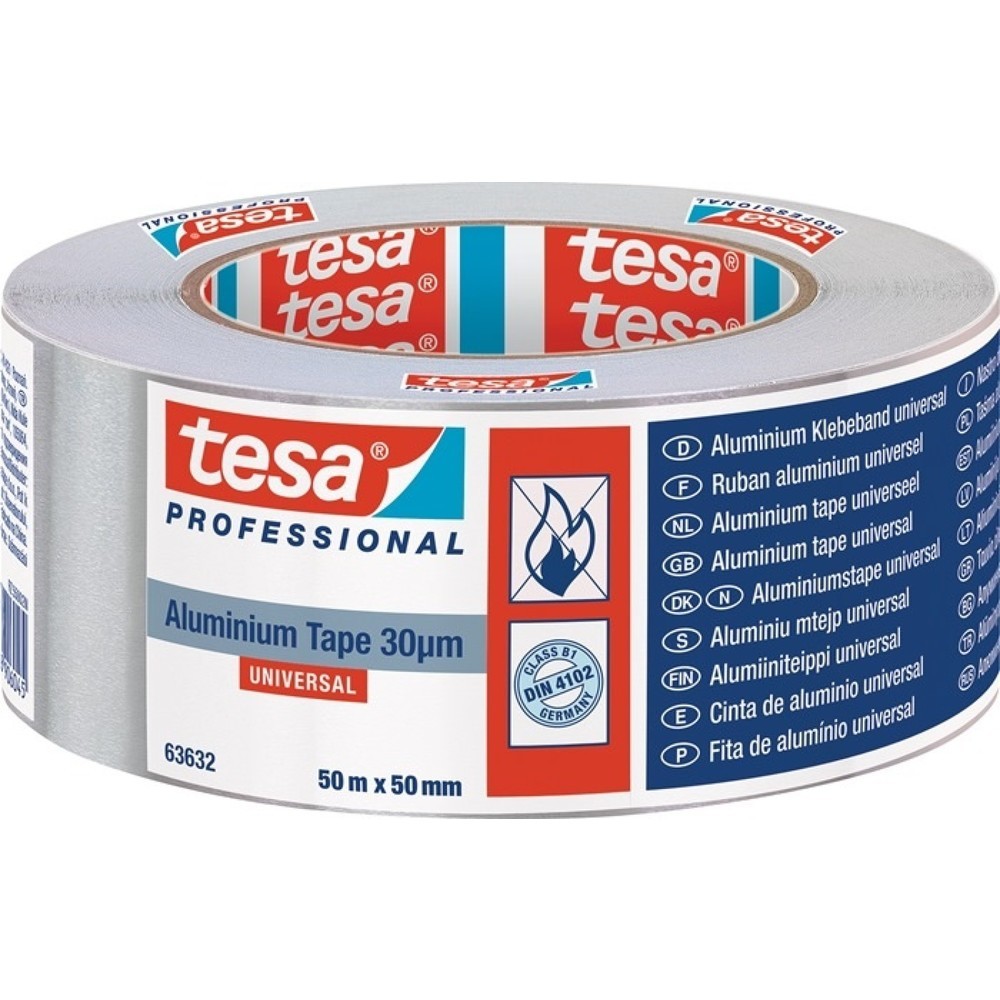 Produktabbildung: TESA Aluminiumklebeband Univ.63632 m.Liner L.50m B.50mm Rl