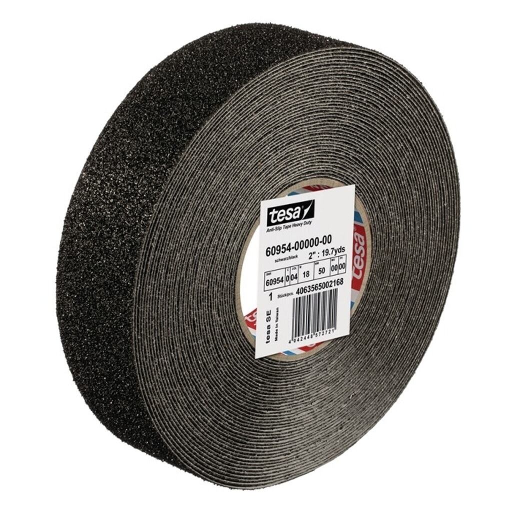 tesa® Antirutschklebeband extra stark 60954, schwarz, Länge 18 m, Breite 50 mm Produktabbildung Nr. 2: tesa® Antirutschklebeband extra stark 60954, schwarz, Länge 18 m, Breite 50 mm