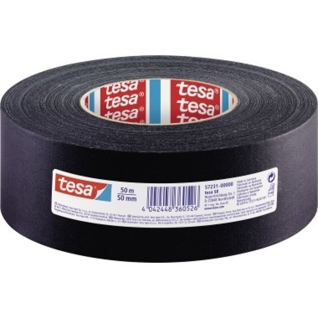 Produktabbildung: tesa® Gewebeband 57231-00000 50mmx50m schwarz