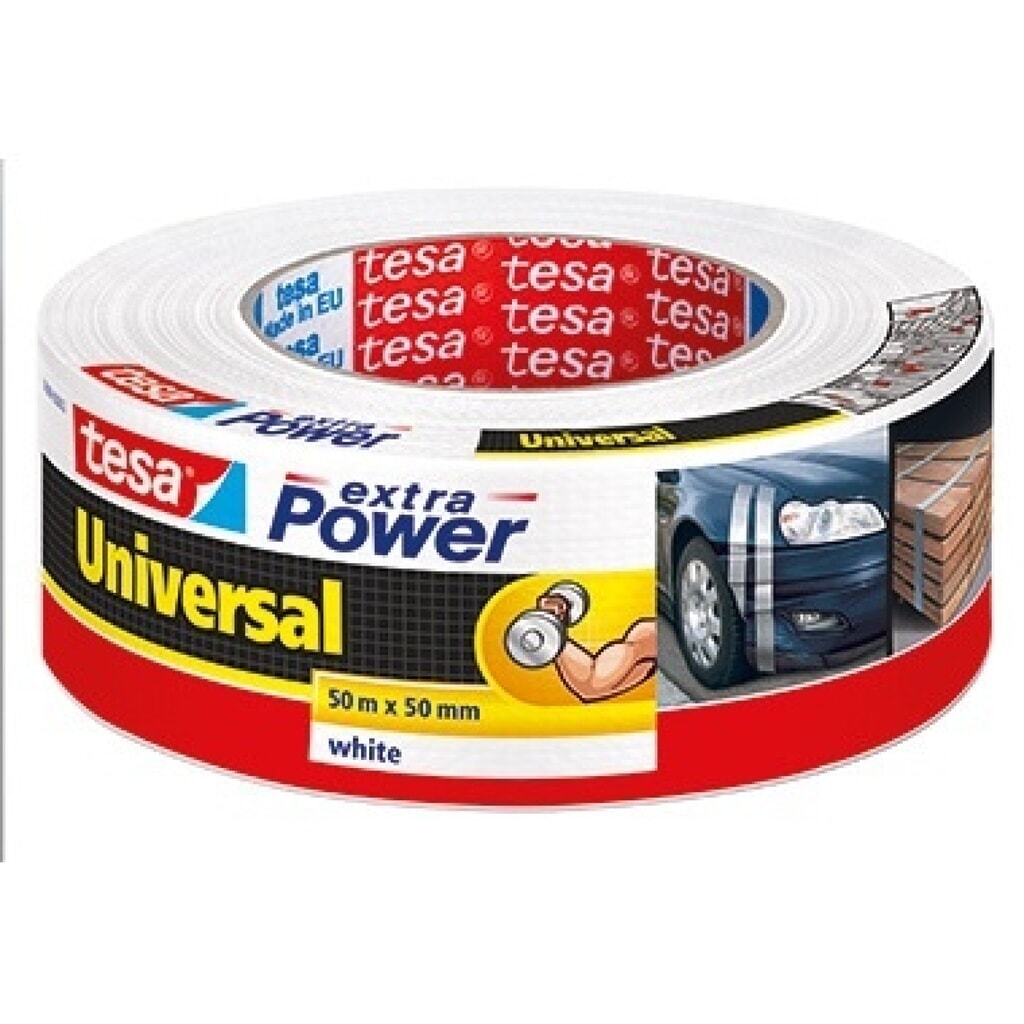 tesa® Gewebeband extra Power Universal 56389-00002 50mmx50m weiß Produktabbildung: tesa® Gewebeband extra Power Universal 56389-00002 50mmx50m weiß