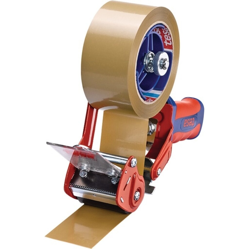 tesa® Handabroller Comfort 6400, rot/blau, Metall, für Bandbreite 50 mm Produktabbildung: tesa® Handabroller Comfort 6400, rot/blau, Metall, für Bandbreite 50 mm