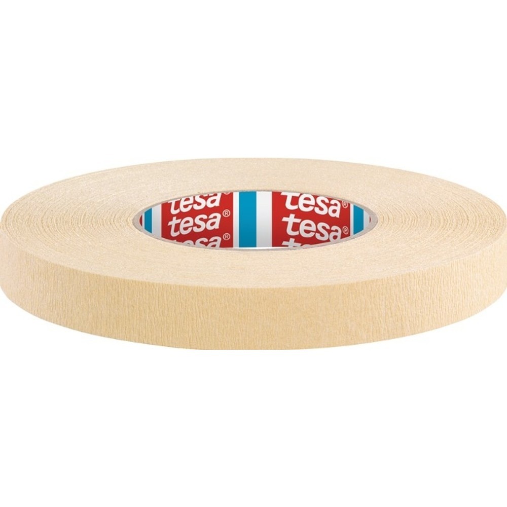 Produktabbildung Nr. 1: tesa® Kreppband tesa® krepp® 4322, chamois, stark gekreppt, Rolle, Länge 50 m Breite 19 mm