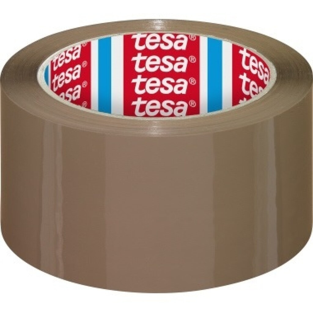 tesa® Packband 04195-00001 66mx50mm PP braun Produktabbildung: tesa® Packband 04195-00001 66mx50mm PP braun