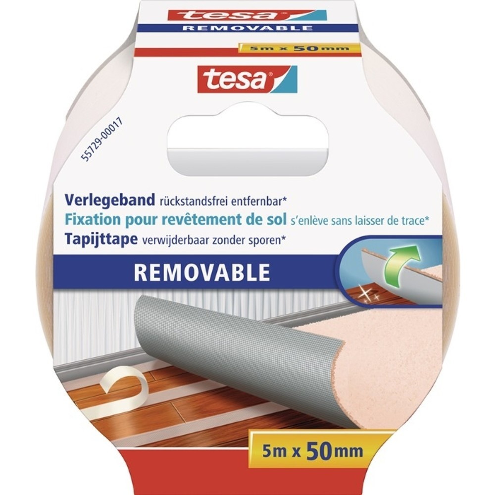 Illustration du produit: tesa® Ruban de pose double face 55729, longueur 5 m largeur 50 mm, rouleau
