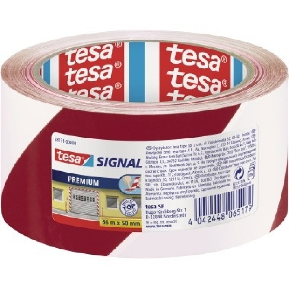 Produktabbildung: tesa® Packband 58131-00000 50mmx66m bedruckt rot weiß