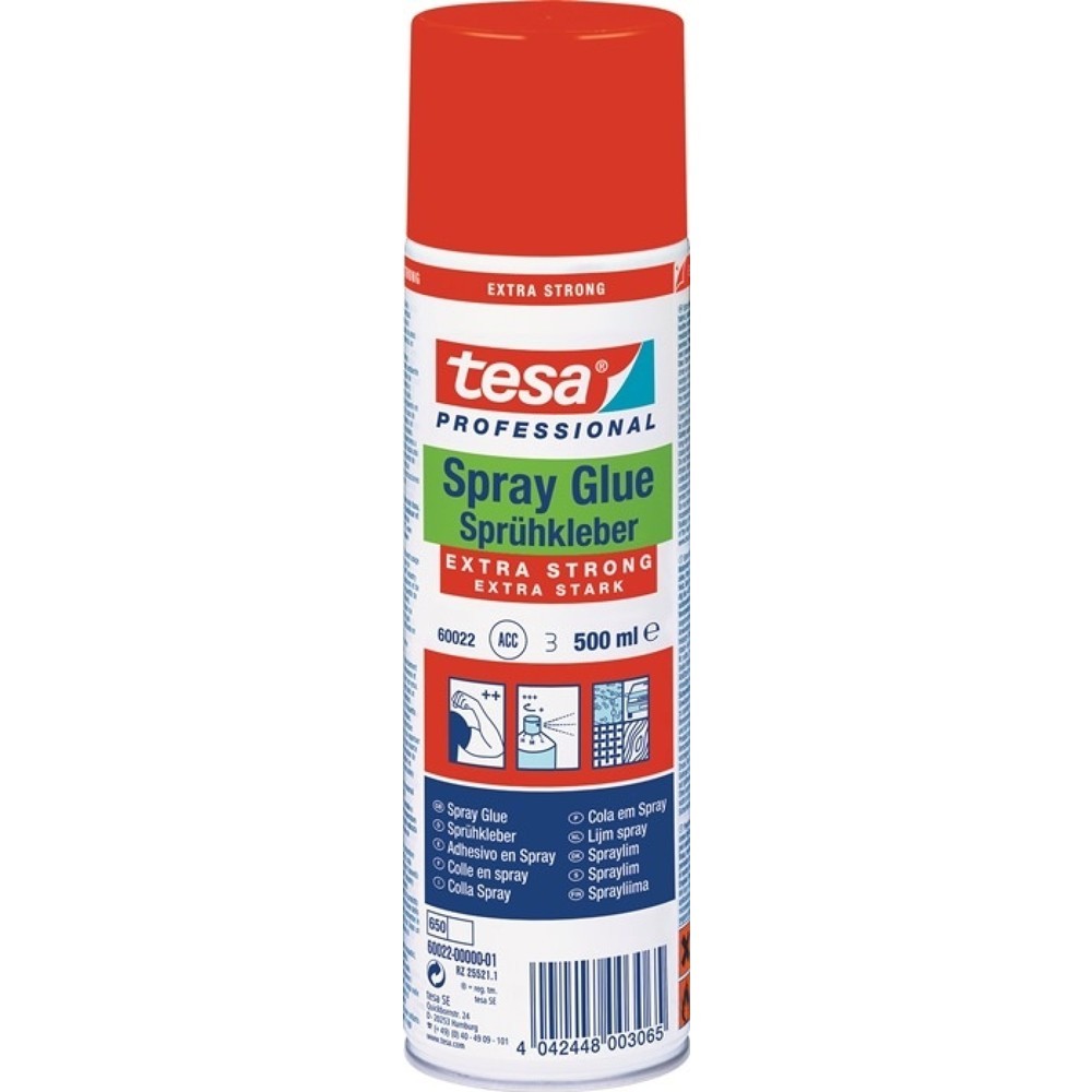 Produktabbildung: tesa® Sprühkleber EXTRA STRONG 60022 weiß 500 ml Spraydose