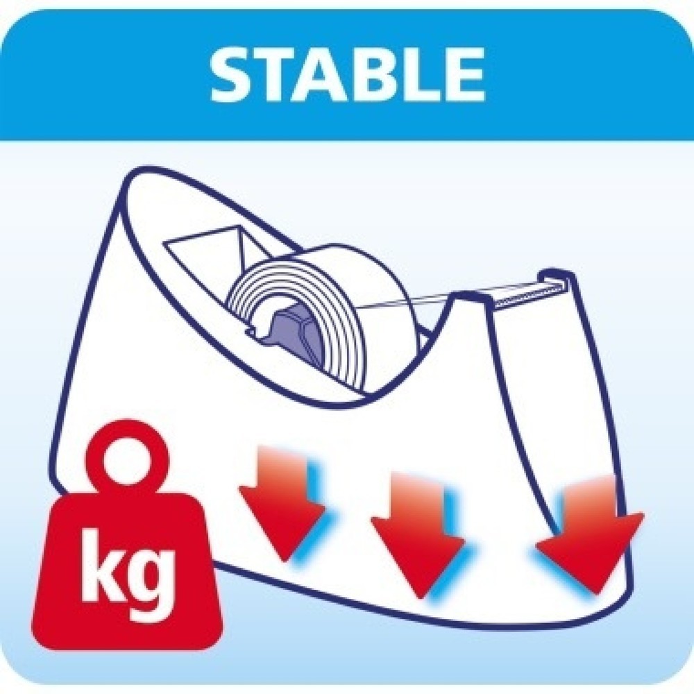 Produktabbildung Nr. 2: tesa® Tischabroller Easy Cut Curve 53917-00000-00 +Klebefilm sw