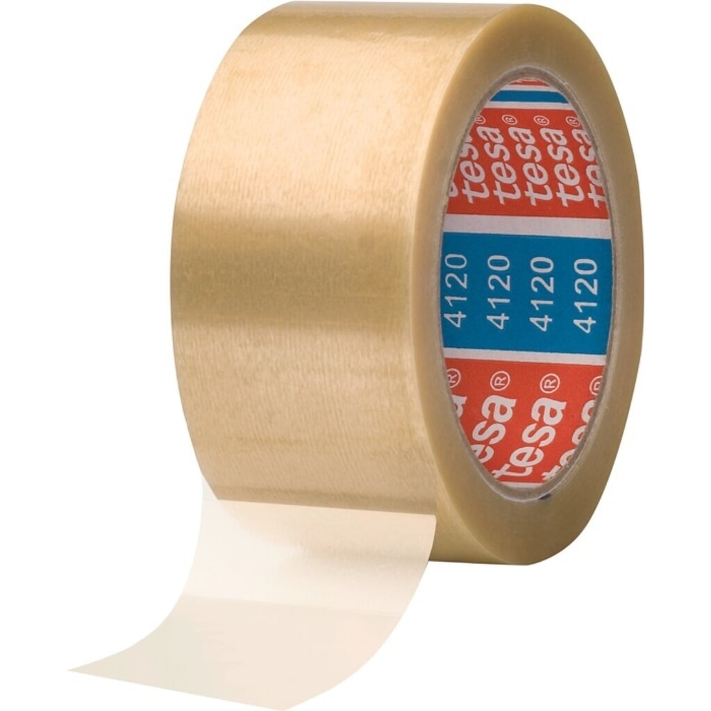 Produktabbildung: tesa® Verpackungsklebeband PVC tesa® pack® 4120, Länge 66 m Breite 50 mm, farblos, Rolle