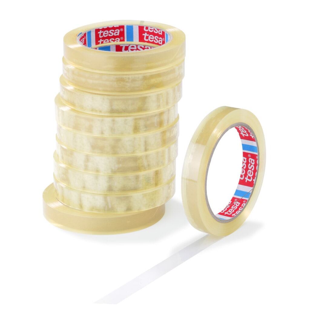 tesafilm Universal, 15mm breit x 66lfm., transparent,76mm Kern,1 Box (10 Rollen) Produktabbildung: tesafilm Universal, 15mm breit x 66lfm., transparent,76mm Kern,1 Box (10 Rollen)