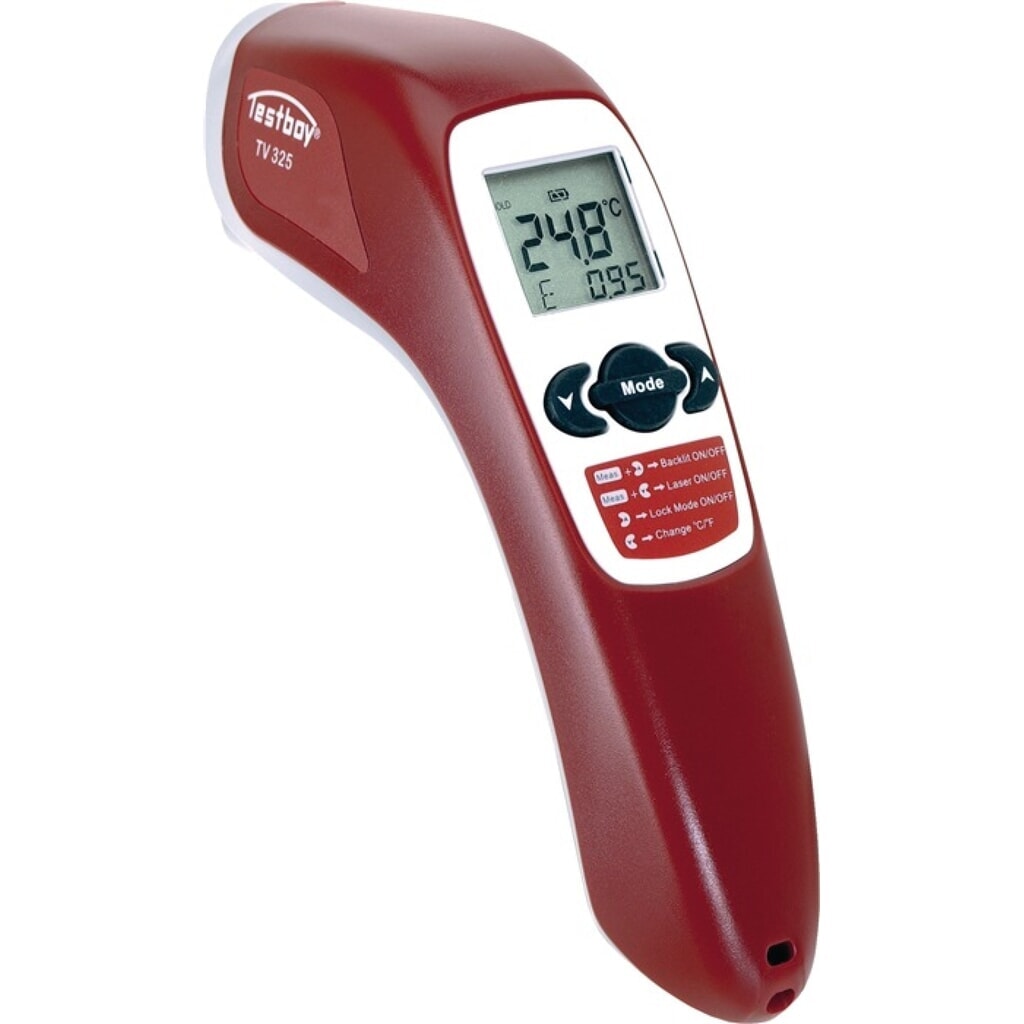 TESTBOY Infrarotthermometer TV 325 -60 b.500GradC 2xTyp AAA Produktabbildung: TESTBOY Infrarotthermometer TV 325 -60 b.500GradC 2xTyp AAA