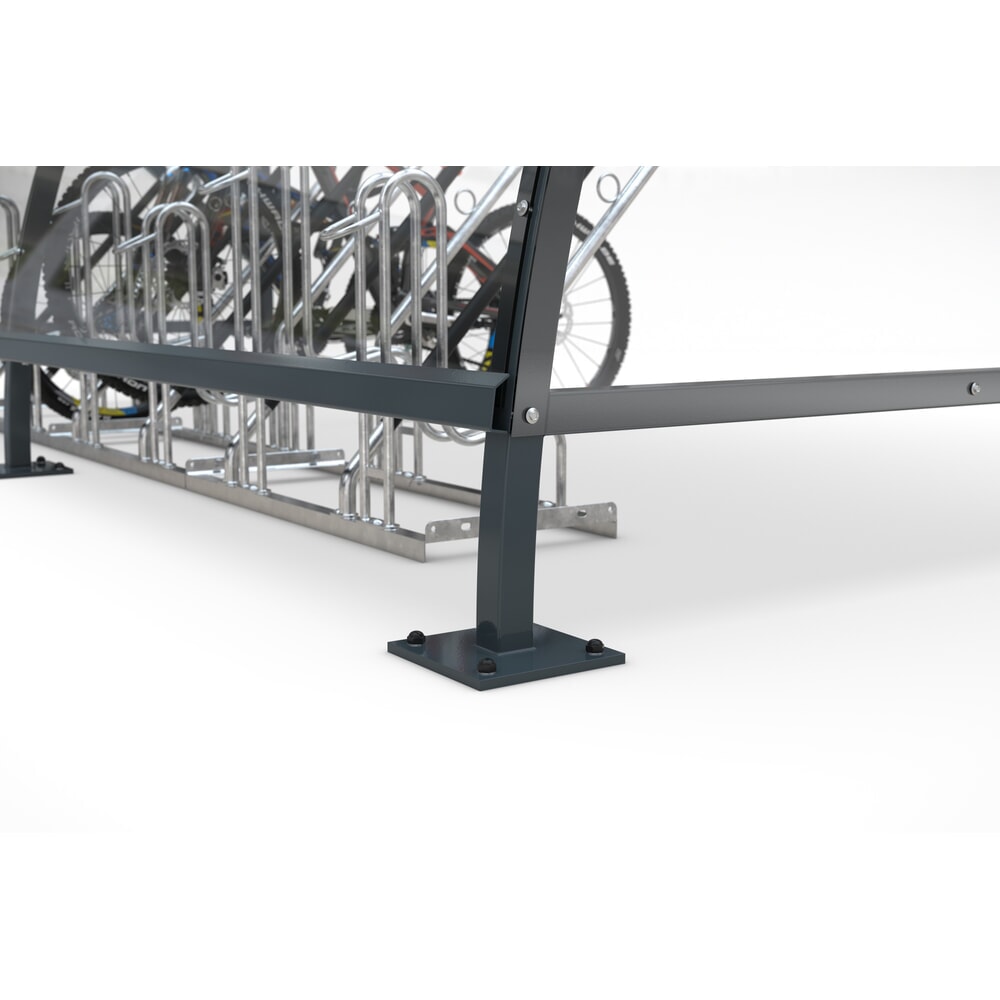 Immagine del prodotto n. 4: Tettoia wsm® BAMBERG in design ad arco tondo, larghezza 20.550 mm, grigio antracite