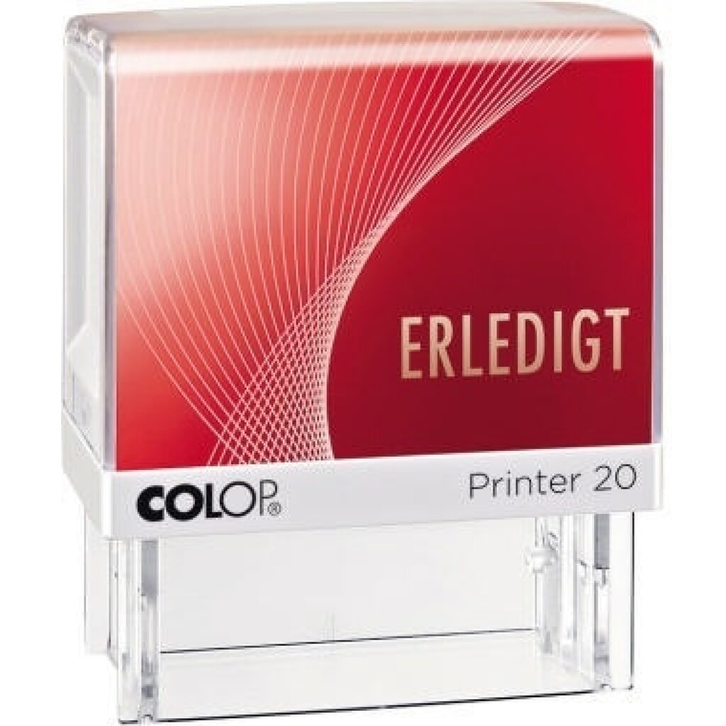 COLOP Textstempel Printer 20 ERLEDIGT 100670 38mm Kunststoff rt Produktabbildung: COLOP Textstempel Printer 20 ERLEDIGT 100670 38mm Kunststoff rt