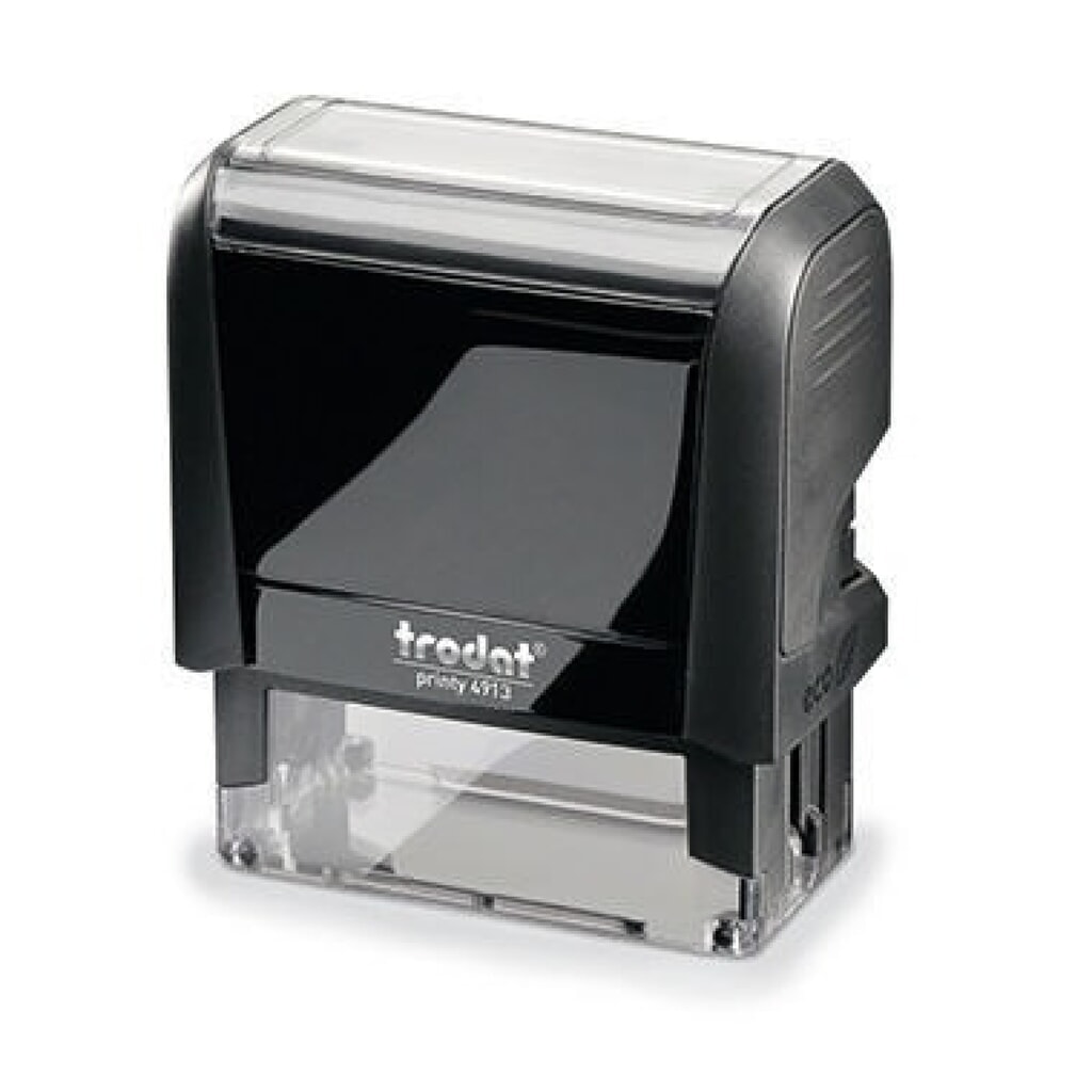 trodat Textstempel PRINTY 4.0 44086 58x22mm 6zeilig Kissen schwarz Produktabbildung: trodat Textstempel PRINTY 4.0 44086 58x22mm 6zeilig Kissen schwarz