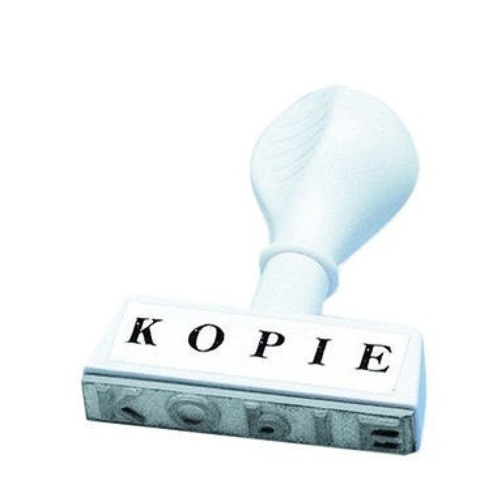 Produktabbildung: WEDO® Textstempel 19324 KOPIE 45mm Kunststoff weiß