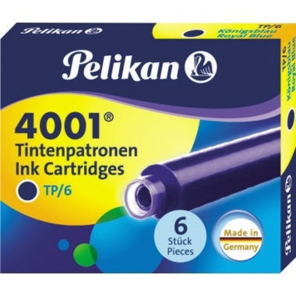 Produktabbildung: Pelikan Tintenpatrone 4001 TP/6 301176 königsblau 6 St./Pack.