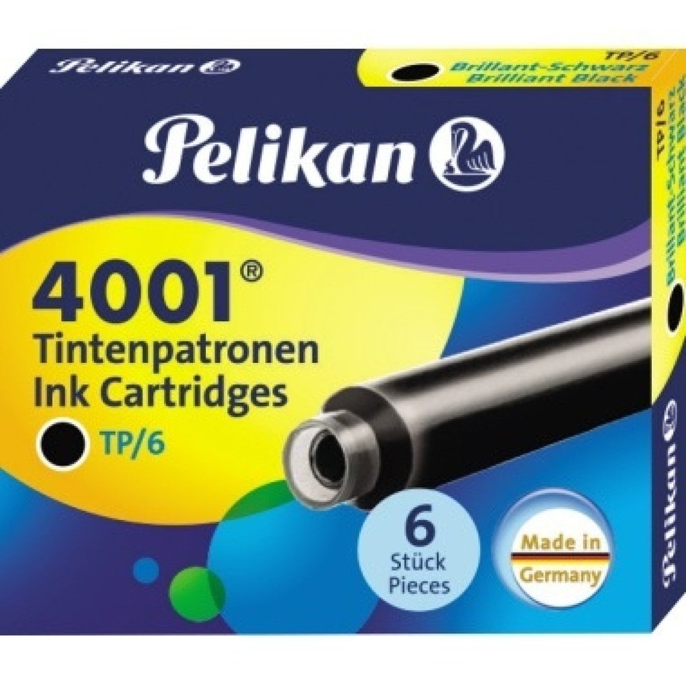Produktabbildung: Pelikan Tintenpatrone 4001 TP/6 301218 brillantschwarz 6 St./Pack.