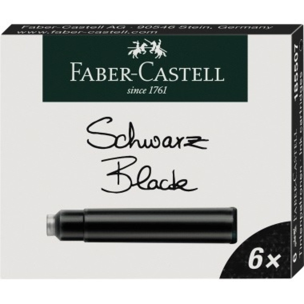 Produktabbildung: Faber-Castell Tintenpatronen 185507 Standard schwarz 6 St./Pack
